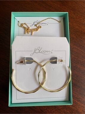 Jbloom Necklace & Hoops earring set